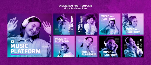 Vorlage für instagram-beiträge des gradientenmusikfestivals