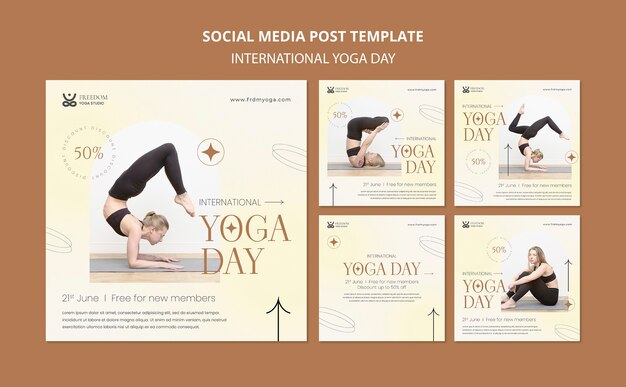 Vorlage für Instagram-Beiträge zum Internationalen Yoga-Tag