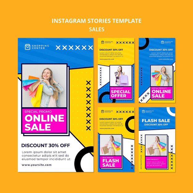 Vorlage für Instagram-Geschichten für den Online-Verkauf