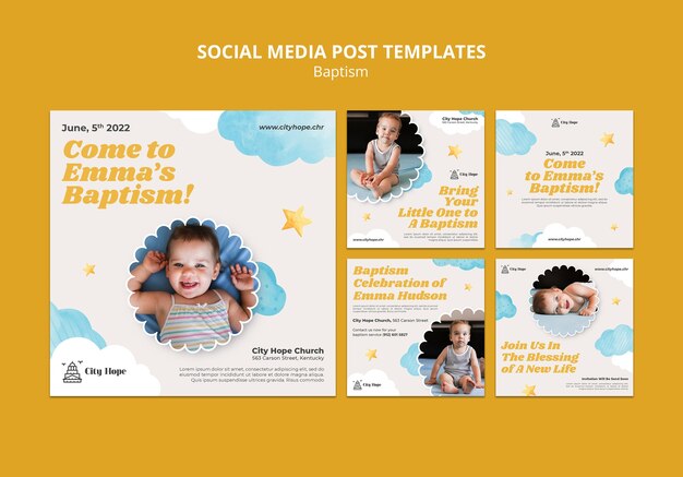 Vorlage für Instagram-Posts mit flachem Design