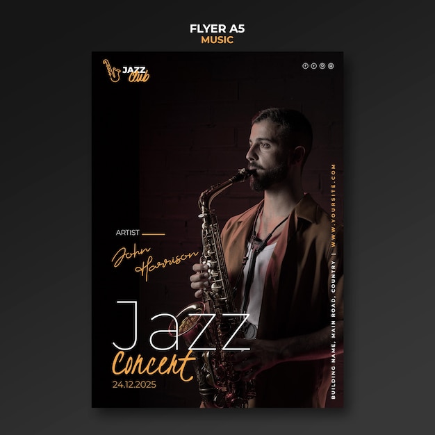 Vorlage für jazzkonzert-flyer