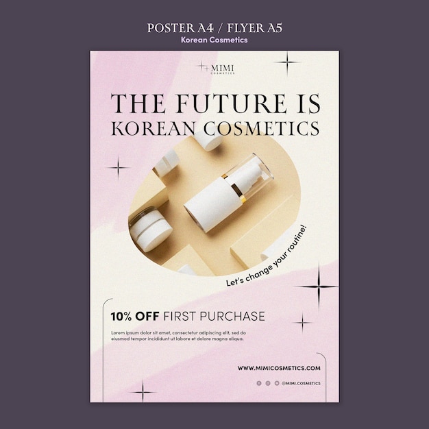 Vorlage für koreanische Kosmetikplakate