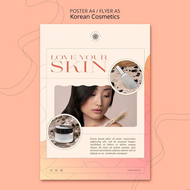 Kostenlose PSD vorlage für koreanische kosmetikplakate