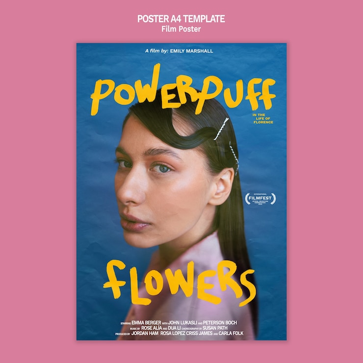 Kostenlose PSD vorlage für kreative filmplakate