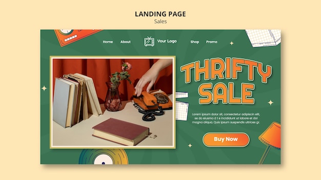 Vorlage für landingpages mit verkaufsrabatt