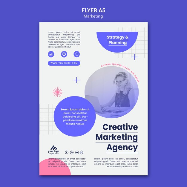 Vorlage für Marketingstrategie-Flyer