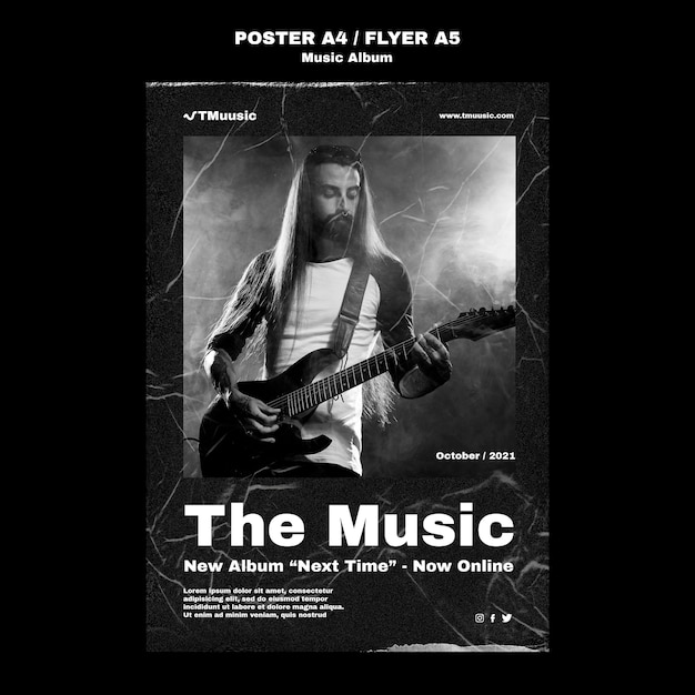 Vorlage für Musikalbum-Flyer