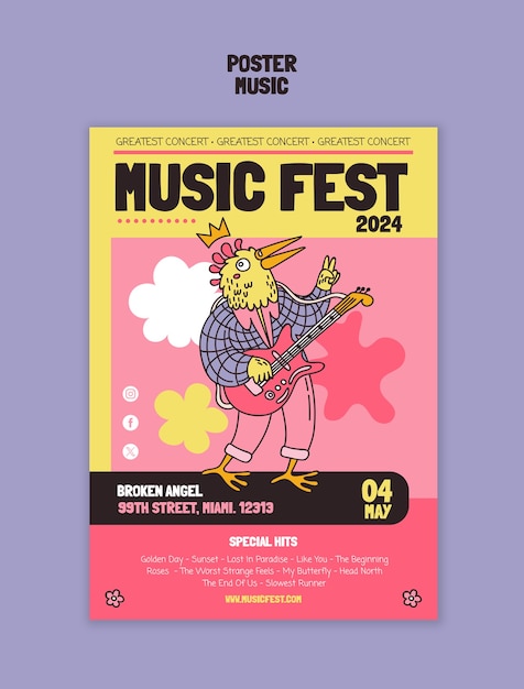 Vorlage für Musikfestivalfeiern