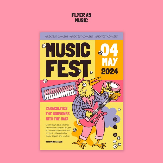 Vorlage für Musikfestivalfeiern