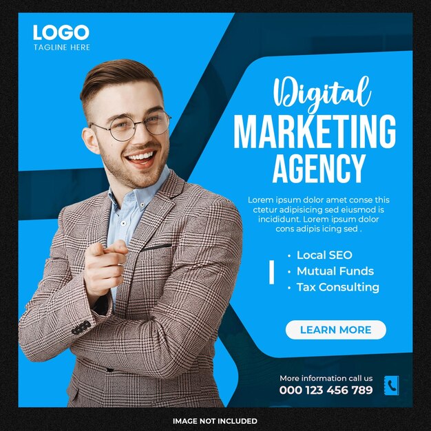 Vorlage für Social Media einer Agentur für digitales Marketing