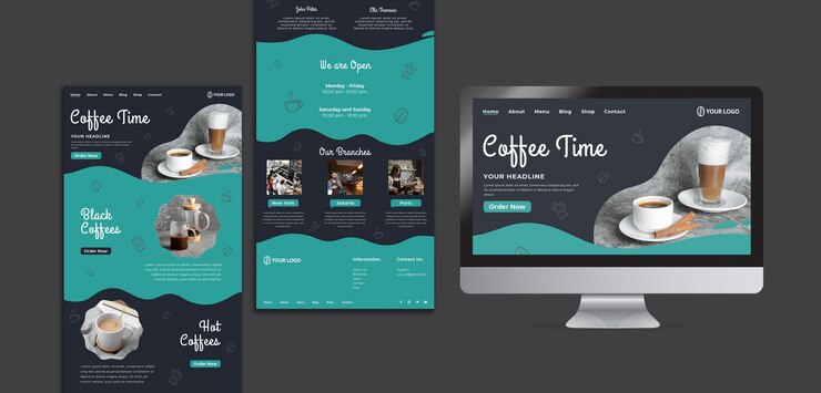 Kostenlose PSD vorlage für social media mit kaffee