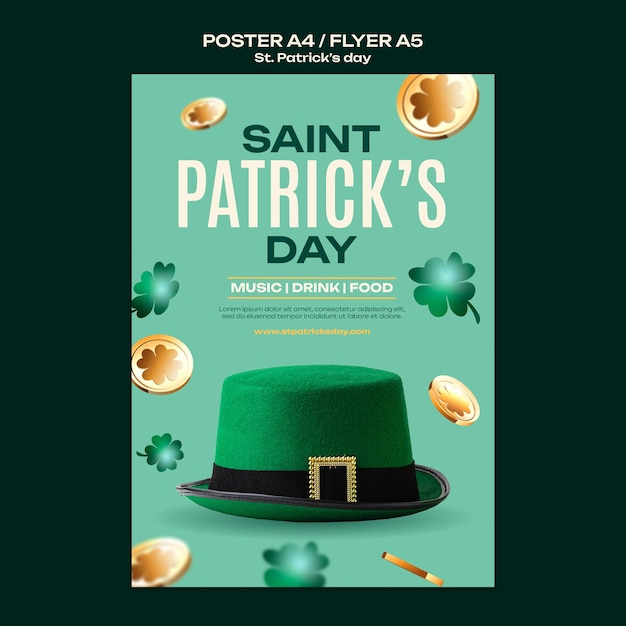 Vorlage für st. patrick's day-poster