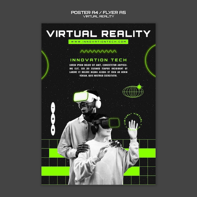 Kostenlose PSD vorlage für virtual-reality-flyer