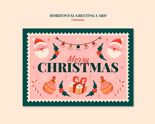 Vorlage für Weihnachts-Grüßkarten