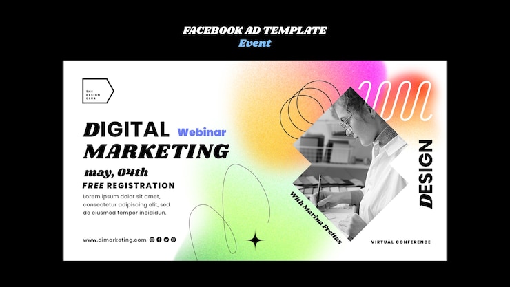 Kostenlose PSD vorlagendesign für digitales marketing