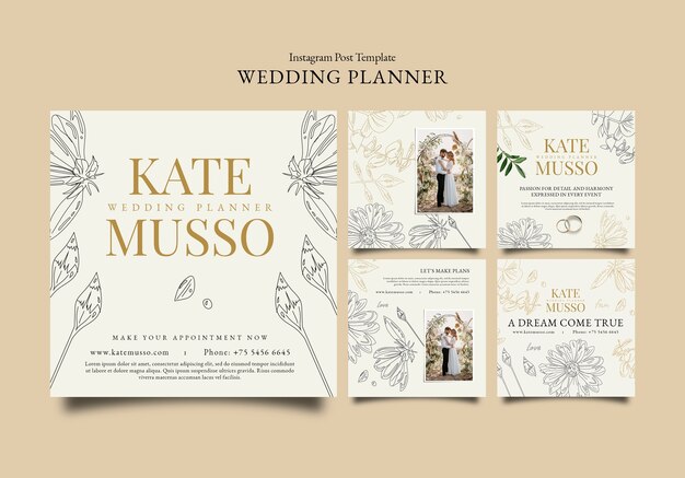 Vorlagendesign für Hochzeitsplaner