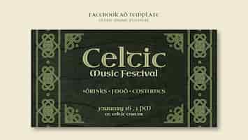 Kostenlose PSD vorlagendesign für keltisches musikfestival