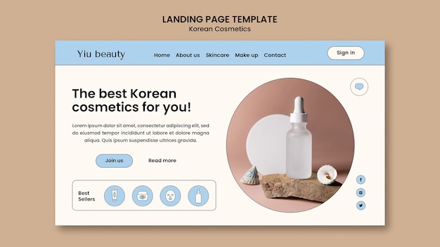 Kostenlose PSD vorlagendesign für koreanische kosmetik