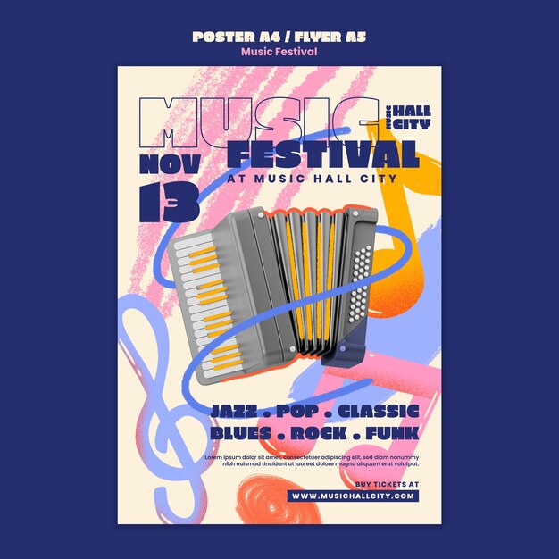 Vorlagendesign für Musikfestivals