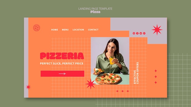 Kostenlose PSD vorlagendesign für pizza-restaurants