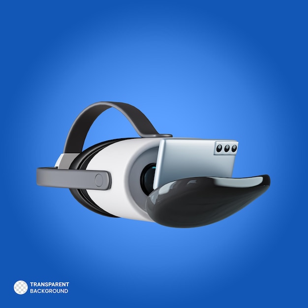 Vr-headset-symbol für virtuelle realität isolierte 3d-rendering-illustration