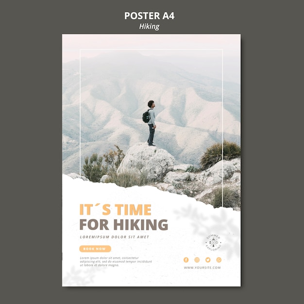 Wanderkonzept Poster Vorlage