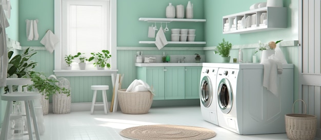 Kostenlose PSD waschküche mit schlammraum generative ki generative ki