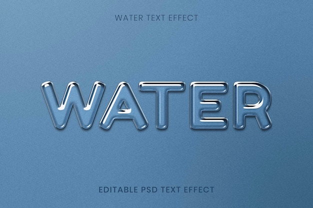 Kostenlose PSD wasser editierbarer psd-texteffekt