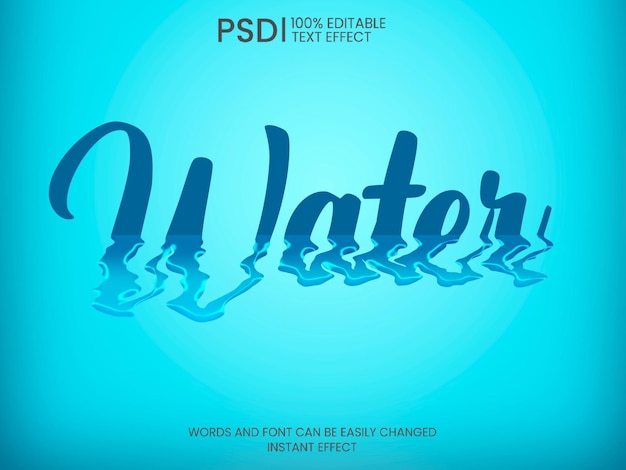 Kostenlose PSD wasser-text-effekt