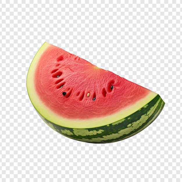 Wassermelonenfrucht isoliert auf durchsichtigem hintergrund