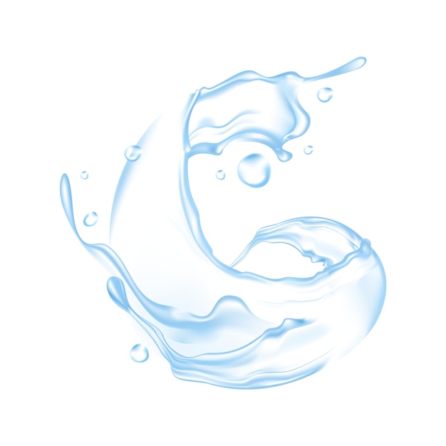 Wasserspritz isoliert