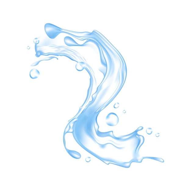 Wasserspritzer isoliert
