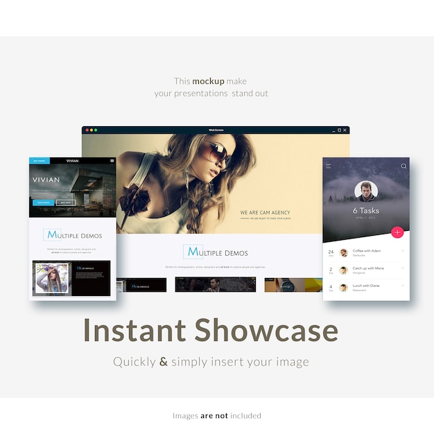 Kostenlose PSD web-seite mock up