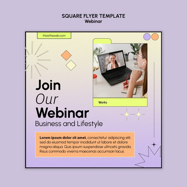 Webinar-Vorlage mit Farbverlauf