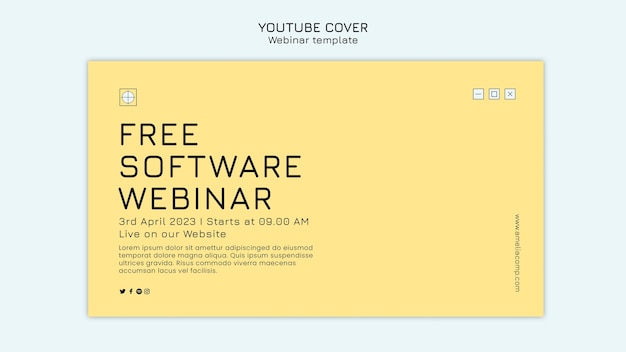 Webinar-vorlagendesign im flachen design