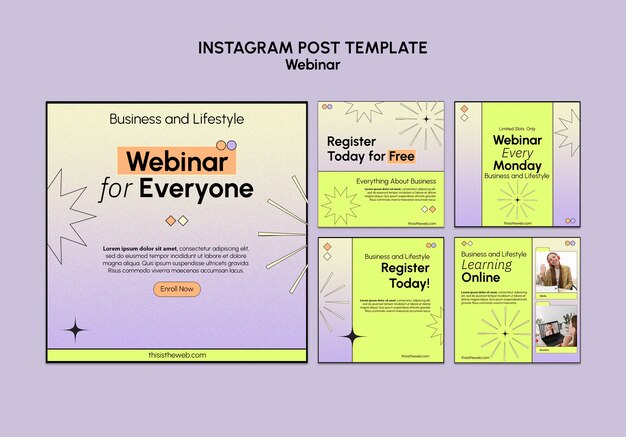 Webinar-Vorlagendesign mit Farbverlauf