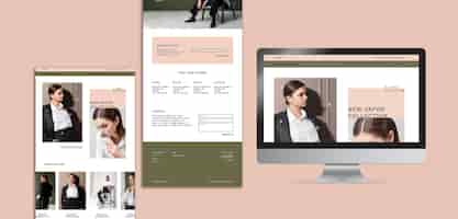Kostenlose PSD webseite für minimalistisches online-modegeschäft