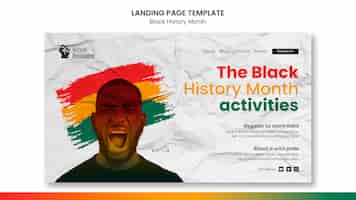 Kostenlose PSD webvorlage für den schwarzen geschichtsmonat