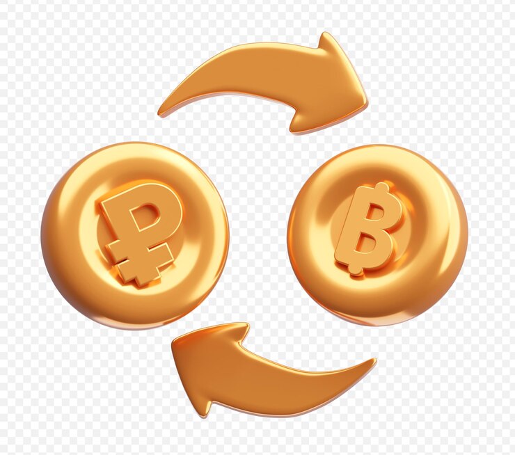 Kostenlose PSD wechsel von rub zu thai baht-symbol 3d-hintergrundillustration