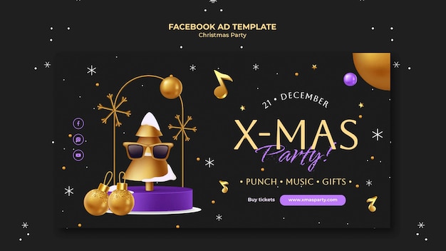 Weihnachtsfeier Facebook-Vorlage