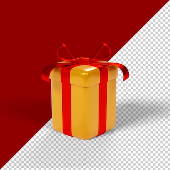 Weihnachtsgeschenkbox isoliert 3d-rendering