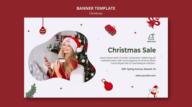 Weihnachtsgeschenke Shop Banner Vorlage