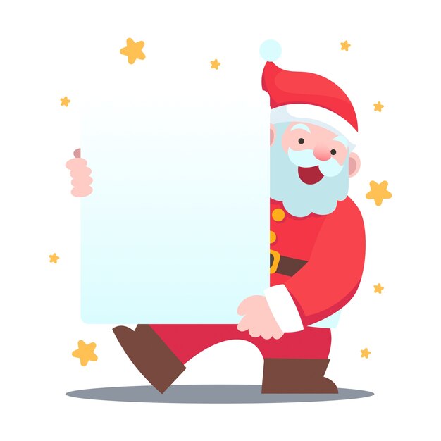 Weihnachtsmann hält Bannerillustration