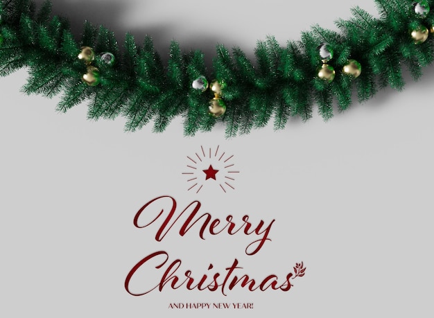 Kostenlose PSD weihnachtsszene text mockup