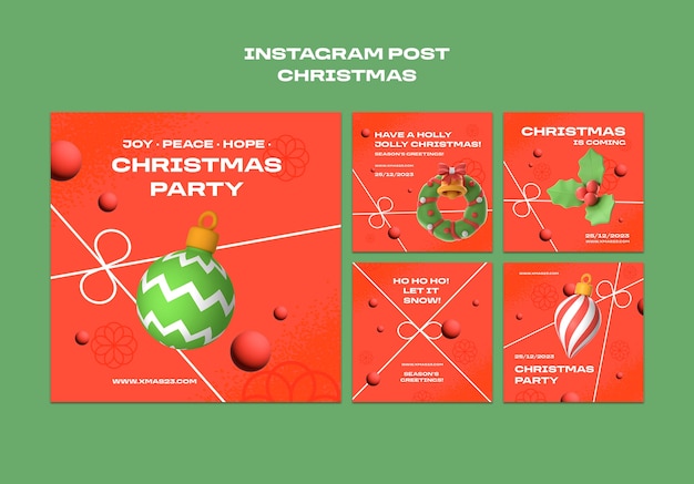 Kostenlose PSD weihnachtsvorlagendesign