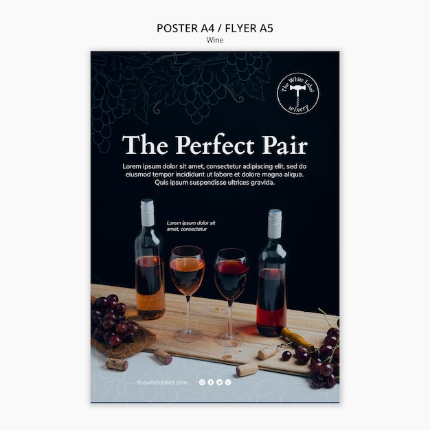 Weinladen Flyer Vorlage