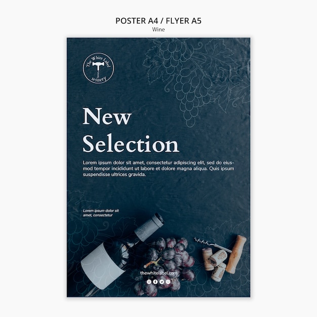 Weinladen Poster Vorlage