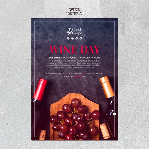 Weinplakatschablonenthema