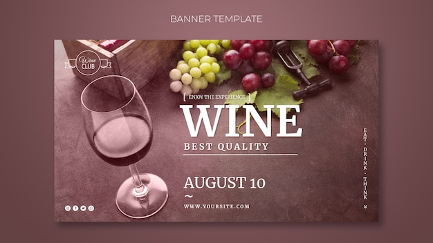 Weinprobe Banner Vorlage