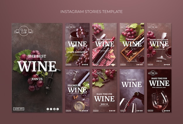 Weinprobe instagram geschichten vorlage